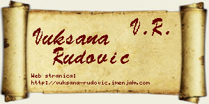 Vuksana Rudović vizit kartica